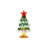 Handgefertigter Murano-Stil Massiver Gebürsteter Glas-Weihnachtsbaum Miniatur-Kristall-Weihnachtsbaum für Festliche Tischdekoration Geschenk