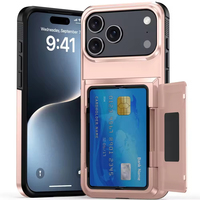 Étui de protection antichoc en TPU pour PC 17/Plus avec porte-cartes, rabat anti-chute et protection d'appareil photo