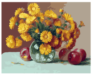 DIY personalizado todo tipo de flores pintura por números Kits hermoso <span class=keywords><strong>mar</strong></span> de flores pinturas al óleo para Decoración - Product Image 2
