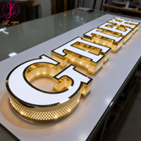 Letreros Luminosos 3D con Logotipo de Marca Refinado, Letrero Comercial Personalizado, Letrero Luminoso LED para Tienda, Letrero Exterior para Negocio