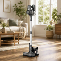 Aspirateur balai sans fil léger avec filtre HEPA et lumière LED pour le nettoyage domestique et commercial