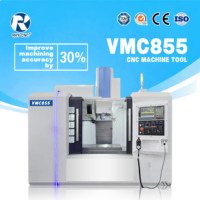 Centro de Mecanizado CNC Vertical de Servicio Mediano VMC855 Tipo Caja, Mesa de Trabajo de 800*550mm, BT40 24T, Fresadora de Metal y Acero, ATC, Control GSK