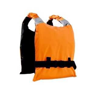 เสื้อชูชีพนีโอพรีนสำหรับผู้ใหญ่ รุ่นเรียบง่าย 75N แรงลอยตัวขนาดใหญ่ รูปทรงโค้ง แบบสองชิ้น พกพาสะดวก สำหรับพายเรือคายัคและแพดเดิลบอร์ด สะท้อนแสง - Product Image 6