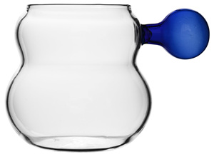 Design de mode 280ml en forme de <span class=keywords><strong>gourde</strong></span> tasse transparente en verre à haute teneur en borosilicate avec poignée en boule tasse à lait de café - Product Image 5