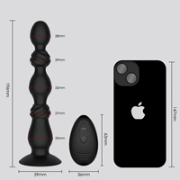 WINYI 2023 Nouveau Vibrateur Anal à Perles Télécommandé 10 Fréquences de Vibration Jouet Sexuel Anal en Silicone Perles Plug pour Femmes Hommes
