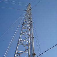 Tour de télécommunication cellulaire 5G tubulaire en treillis galvanisé à chaud et monopode
