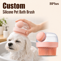 BPlus Großhandel Tierpflegebürste Silikonborsten Hundebadebürste Shampoo-Spender Kompakt