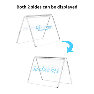 โต๊ะอะคริลิคป้ายยืนแสดงรูป <span class=keywords><strong>V</strong></span> อะคริลิคใสตารางด้านบนผู้ถือป้าย - Product Image 2