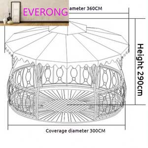 Pérgola de Hierro Forjado de Estilo Europeo para Exteriores, Resistente al Agua y a la Corrosión, <span class=keywords><strong>Refugio</strong></span> para Villas, Patios y Jardines - Product Image 5