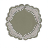 Napperon de table réutilisable élégant et moderne en similicuir brodé