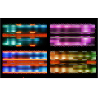 Redsun 500W LED RGBW 4-en-1 100+60 segments Strobe Lumière Super Lumineuse DJ Wash Bar Effets d'éclairage de Scène Contrôle DMX IP33 Ra80