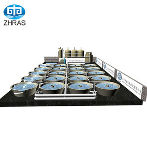 Système d'aquaculture recirculante intelligente en intérieur pour le saumon avec un débit d'eau de 100 m3/h et un filtre à tambour en acier inoxydable 316L - Product Image 2