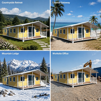 Maison conteneur extensible de luxe en acier de 20 pieds, maison modulaire préfabriquée portable, conception de cabine pliable, pour supermarché extérieur