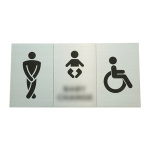 شعار مخصص تصميم عاكس أبيض أسود معدن الألومنيوم وقوف السيارات في الشوارع علامة جديلة السلامة الحمام علامة جديلة - Product Image 1