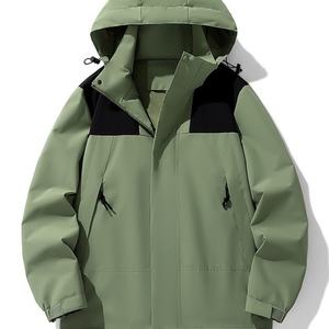 Veste de randonnée imperméable rétro pour homme 2025 |   Veste de camping d'extérieur à capuche coupe-vent |   Vente en gros d'usine, couleurs personnalisables - Product Image 3