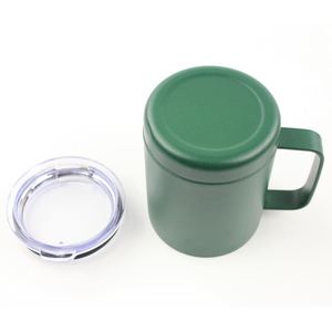 8oz 12oz 14oz Coffee <b>Mug</b> with Handle and Lid, Double Wall Vacuum <b>Insulated</b> Camping <b>Mug</b> Stainless Steel Travel Tumbler Cup - Product Image 6