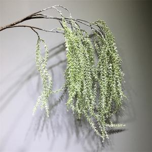 Nueva llegada plantas colgantes artificiales plástico verde sauces llorones rama <span class=keywords><strong>de</strong></span> árbol para la decoración interior del banquete <span class=keywords><strong>de</strong></span> boda - Product Image 1