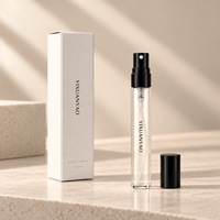 Flacon vaporisateur miniature rechargeable pour échantillon de parfum, 2 ml, 3 ml, 5 ml, 10 ml, en verre transparent avec bouchon à vis