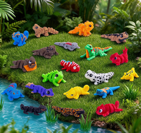 3D-Gedruckte Eidechsen-Sammlerfigur mit Beweglichen Gelenken, Mini-Reptilienfigur für Ausstellungsregal, Schreibtisch, Lernspielzeug, Partydekoration