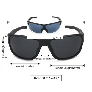 Lunettes de sport anti-lumière bleue UV400 à <span class=keywords><strong>changement</strong></span> de couleur, monture demi-cerclée TR90, pare-vent, plaquettes de nez réglables, personnalisables avec logo OEM - Product Image 2