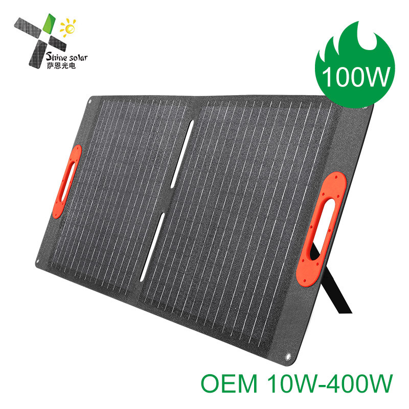 Hot Foldable <strong>Solar</strong> <strong>Panel</strong> <strong>100w</strong> 200w 300w 400w with Stands for Sale 12V 18V 24V Portable <strong>Solar</strong> <strong>Panel</strong> for Outdoor Camping Power