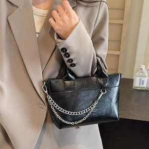 Nuevo bolso bandolera retro para mujer con cadena a la moda, bolso de mano de cuero PU - Product Image 4