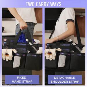 StarrySky Large <b>Cleaning</b> <b>Caddy</b> Bags <b>Cleaning</b> Supplies Organizer <b>with</b> <b>Handle</b> & Adjustable Shoulder Straps - Product Image 4