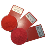 Peinture en poudre polyester thermodurcissable couleur rouge RAL effet écorce d'orange pour bateaux, vente en gros directe usine, haute performance