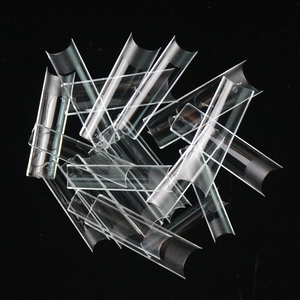 BIN 440 pezzi punte per mezze unghie Extra lunghe mezza copertura profonda curva a C unghie finte 11 dimensioni quadrate affusolate - Product Image 2