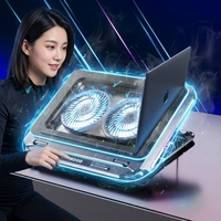 Base de refroidissement universelle à double ventilateur pour ordinateur portable, dissipation thermique par air pour le jeu