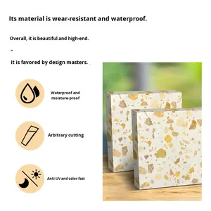 Azulejos de Pared Exteriores Modernos de <span class=keywords><strong>Cerámica</strong></span> Amarilla en Tonos Cálidos, Antibacterianos, Antideslizantes, de 800x800 mm, Acabado Mate, para Centros Comerciales y Hoteles - Product Image 4