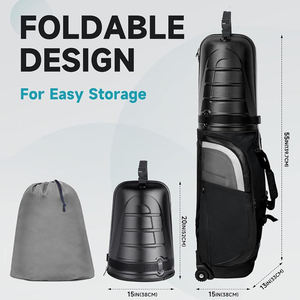 High Quality Polyester Waterproof Hard Case Lightweight Golf Travel <b>Bag</b> with Wheels for <b>Airplane</b> Use - Product Image 2