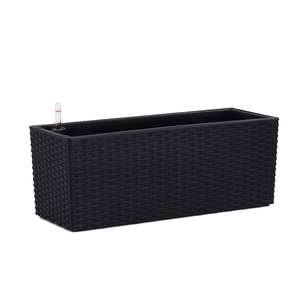 Elegante maceta de plástico de ratán de polipropileno de <span class=keywords><strong>alta</strong></span> calidad, maceta decorativa <span class=keywords><strong>Rectangular</strong></span> de riego automático para barandilla, balcón - Product Image 2