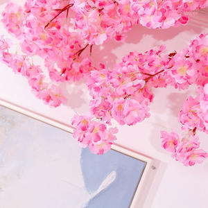 Decoración de Jardín para Bodas, Fondo de Pared con Ramas de Flores Colgantes, Árbol de Sakura Artificial, Flor de Cerezo - Product Image 4