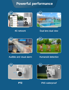 Mới Đến Bp9 Ống Kính Đôi 4G Thẻ Sim Năng Lượng Mặt Trời Powered Máy Ảnh 4G PIR Hình Người Phát Hiện Góc Rộng <span class=keywords><strong>IP</strong></span> CCTV Năng Lượng Mặt Trời - Product Image 3