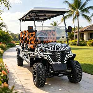 Carrito de Golf Eléctrico para 4 Pasajeros, Resistente, Homologado para Circular por la Calle, Batería de Litio de 48V, Certificado CE, Alcance de 90 km, Scooter de Caza, 30-50 km/h - Product Image 6