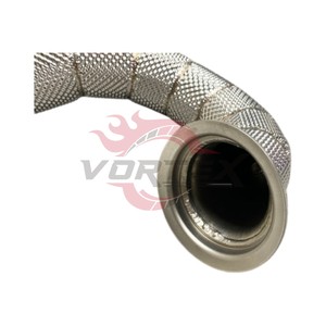 ท่อแคทดาวน์ไพพ์ Vortex 304 High Flow สำหรับ Mercedes-Benz A45 CLA45 M139 ปี 2020–2024 พร้อมแผ่นกันความร้อน ไม่แสดงไฟเตือน Check Engine - Product Image 4