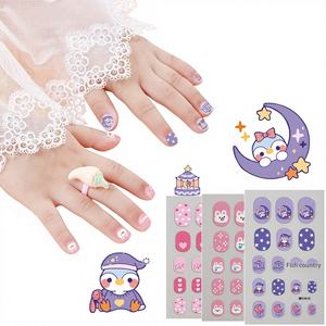 Pegatinas de Uñas Completas para Niños con Tiras Autoadhesivas, Calcomanías de Uñas Lindas y Divertidas con Diseños de Arcoíris, Pasteles y Abejas - Product Image 2