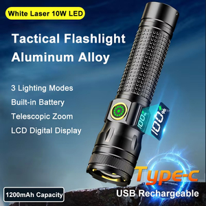 Brightenlux <span class=keywords><strong>2025</strong></span> phong cách mới Type-C USB sạc Torch ánh sáng zoom led trắng Laser đèn pin với điện hiển thị kỹ thuật số - Product Image 3