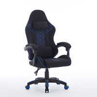 Chaise de jeu ergonomique avec coussin, design moderne, chaise pivotante, cadre en métal, hauteur réglable, vérin à gaz à 3 niveaux, nom personnalisé