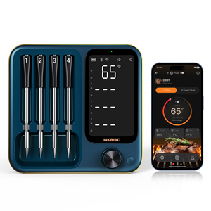 เทอร์โมมิเตอร์วัดอุณหภูมิบาร์บีคิวไร้สาย INKBIRD WiFi และบลูทูธ 4 หัววัดพร้อมเซ็นเซอร์หลากหลาย - Product Image 1