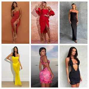 Liquidación a bajo precio de vestidos estampados variados para mujer, envío aleatorio de inventario. - Product Image 4