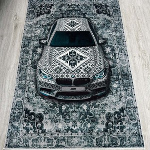 Tapis complet en polyester résistant à la saleté, style ethnique persan rétro créatif, pour la décoration <span class=keywords><strong>de</strong></span> la maison, salon, <span class=keywords><strong>chambre</strong></span> à <span class=keywords><strong>coucher</strong></span> - Product Image 1