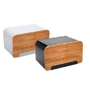 Bamboo Lid Bread Box 35X20X21Cm Airtight <b>Storage</b> <b>Kitchen</b> Use - Product Image 5