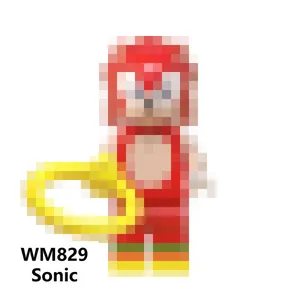 WM829 Hot Super Shadow Anime Knuckles Mixed Mini Action Doll Christmas Gifts Cartoon Educational Building Blocks Children Toys