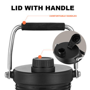 128/84/64oz isolato in acciaio inox birra Growler 1 gallone bottiglia d'acqua isolata bottiglia sportiva all'aperto con logo del cliente borsa - Product Image 2