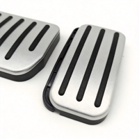 Couvre-pédales de frein en alliage d'aluminium argenté pour Tesla Model 3 Highland Model Y M3H Accessoires Antidérapants Performance Pédale de frein