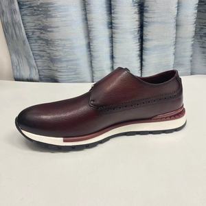 Chaussures pour hommes matures, style sneakers plateforme, brogues, mocassins, en cuir de vachette brossé, à semelle cupsole, décontractées, sophistiquées, intemporelles, avec semelle massante, tendance - Product Image 2