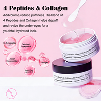 Masque pour les yeux en hydrogel FATAZEN à l'extrait de collagène et de caféine, 60 patchs pour les yeux, hydratant, anti-rides, anti-cernes, pour tous types de peau