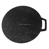 Grande plaque de cuisson antiadhésive en aluminium sans fumée de 30, 40, 50 cm pour grillades, pizzas, pâtes et chapatis